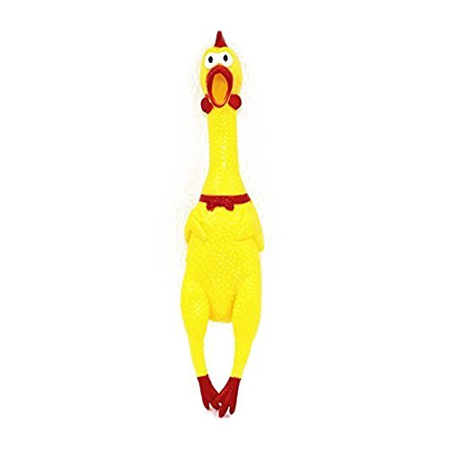 UEETEK Shrilling Huhn Spielzeug,Glabrious Drücken Schreiend Hähnchen Spielzeug Hund Spielzeug zum Spaß, 34 * 7,5 cm (L * B) - 7